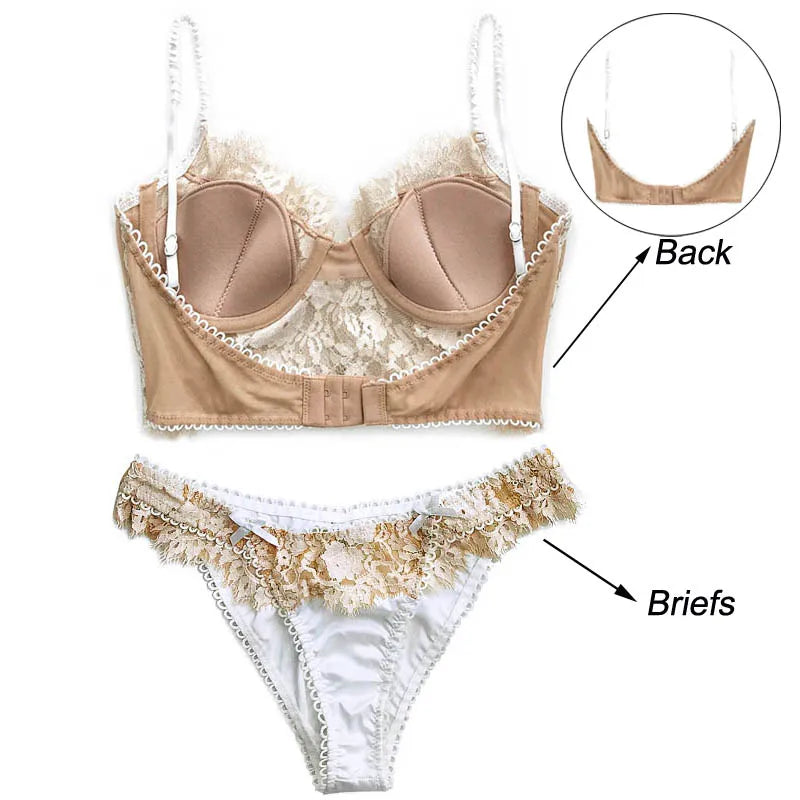 Amour — Embroidered French Lace Set #3225