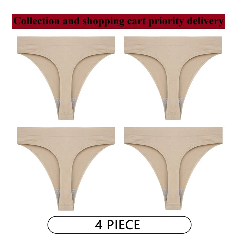 Coquette — Cotton Thong with Bow #6748
