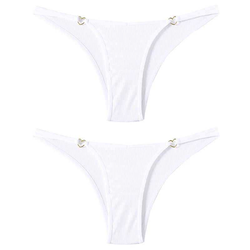 Coquette — Cotton Thong with Bow #6747