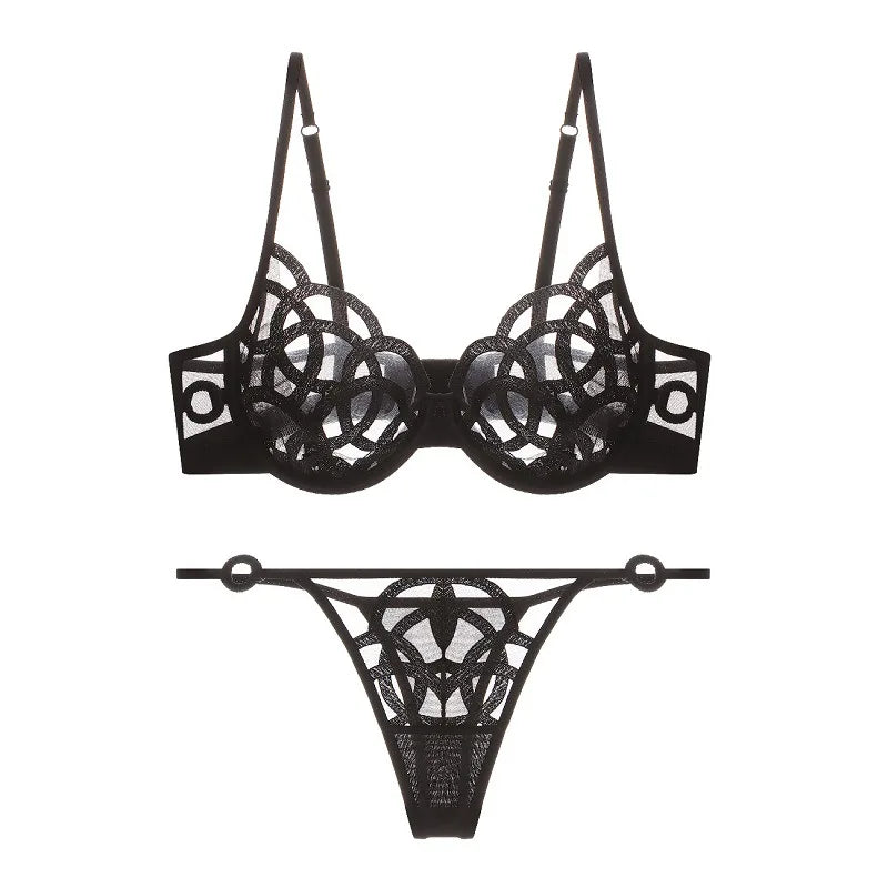 Amour — Embroidered French Lace Set #3226