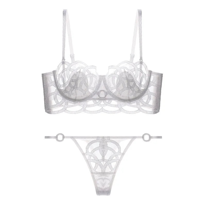 Amour — Embroidered French Lace Set #3222