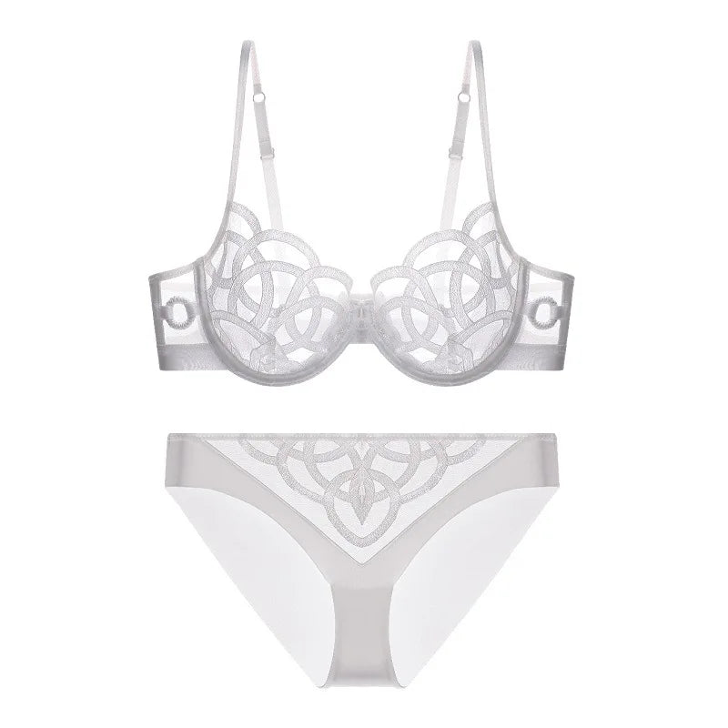 Amour — Embroidered French Lace Set #3226