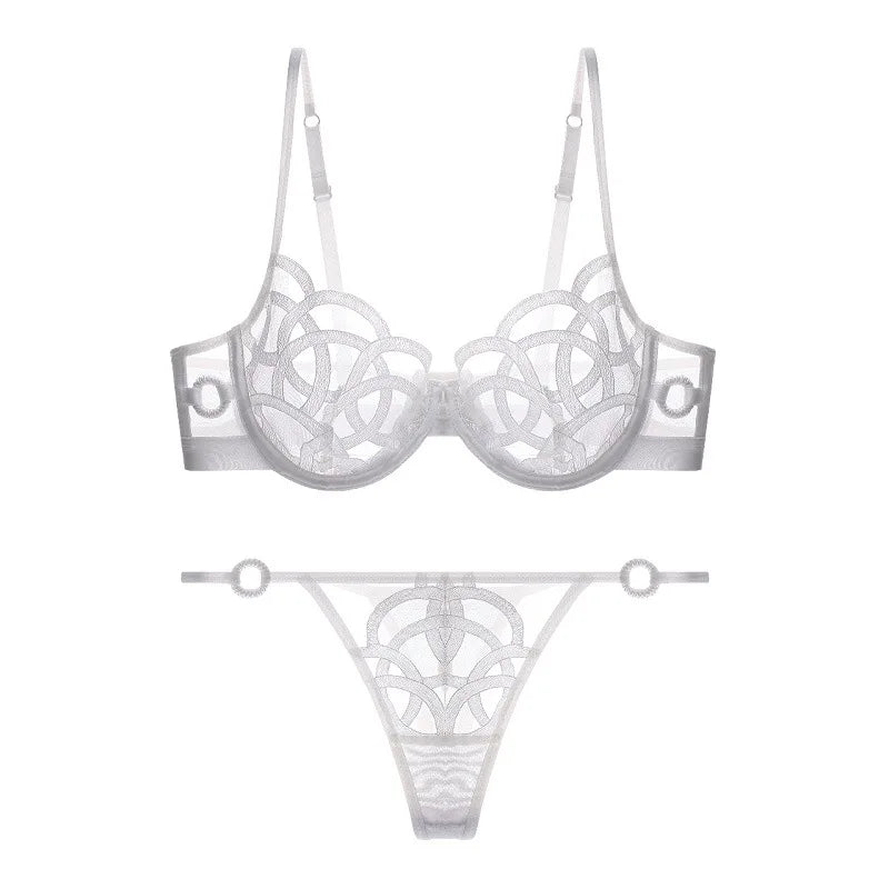 Amour — Embroidered French Lace Set #3226