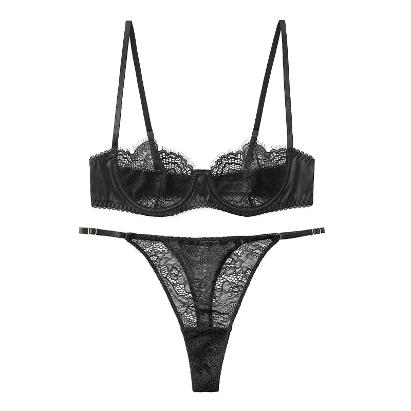 Amour — Embroidered French Lace Set #3227