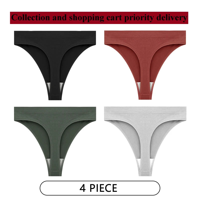 Coquette — Cotton Thong with Bow #6748