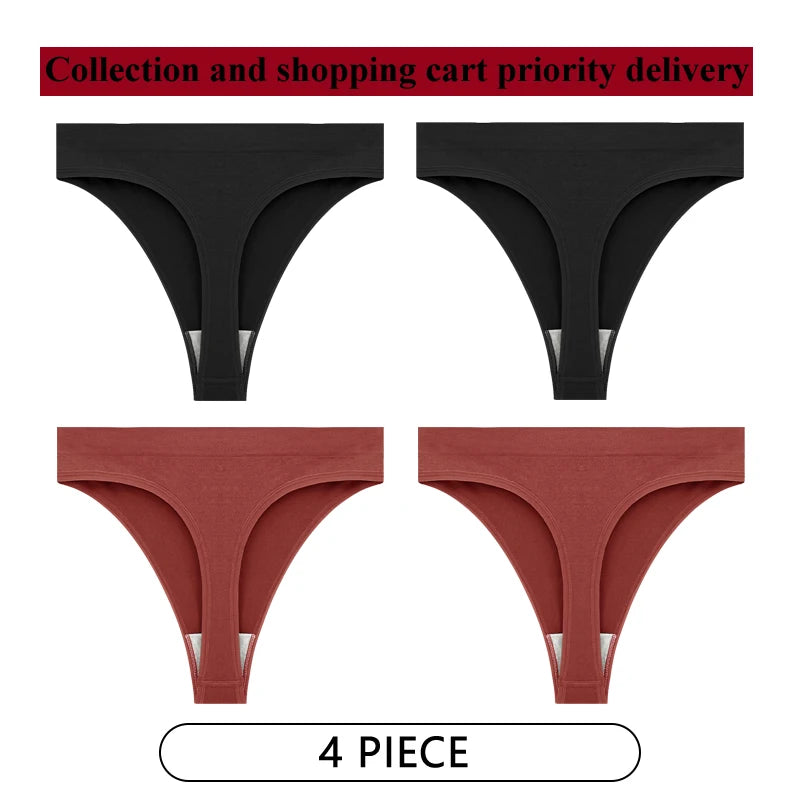 Coquette — Cotton Thong with Bow #6749