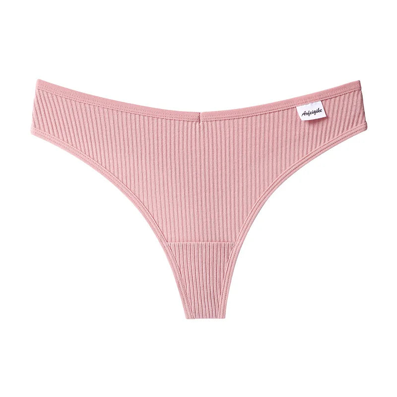 Coquette — Cotton Thong with Bow #6746
