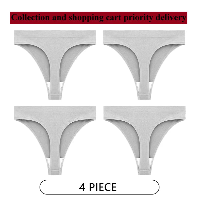 Coquette — Cotton Thong with Bow #6749
