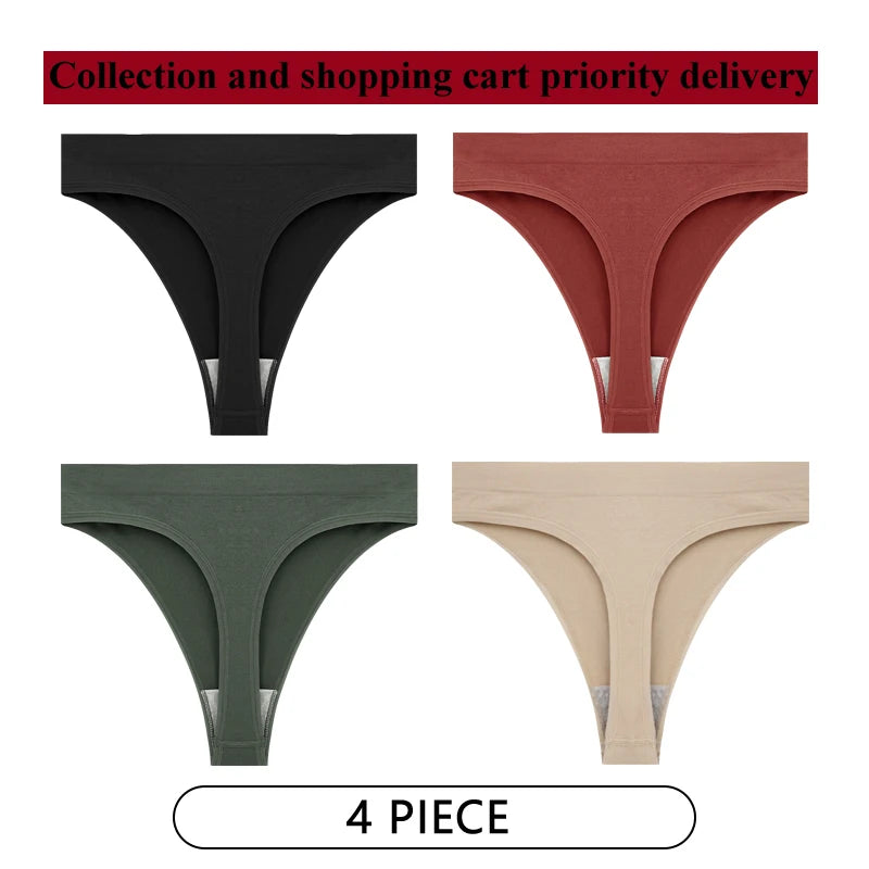 Coquette — Cotton Thong with Bow #6749