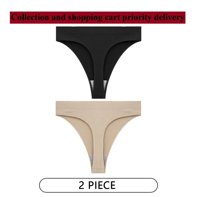 Coquette — Cotton Thong with Bow #6745