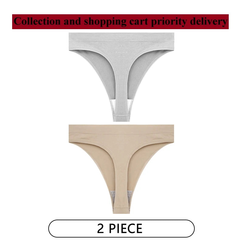 Coquette — Cotton Thong with Bow #6745