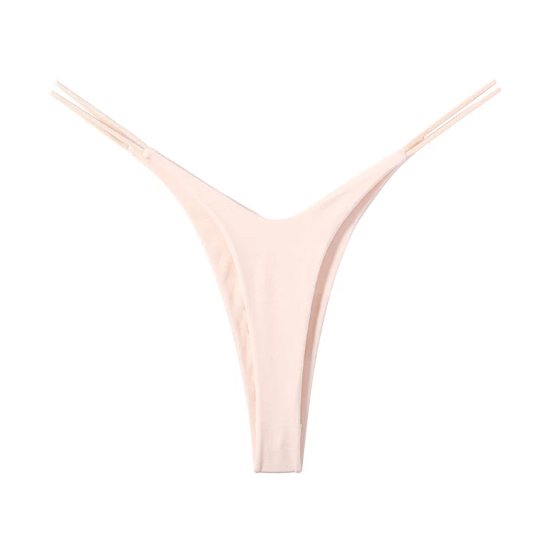Coquette — Cotton Thong with Bow #6742