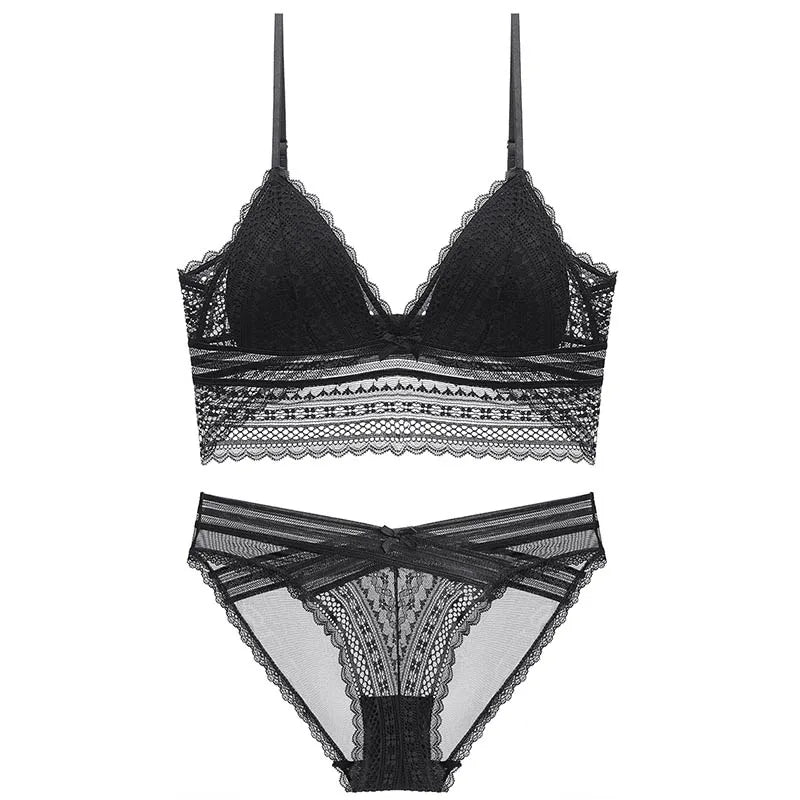 Amour — Embroidered French Lace Set #3230