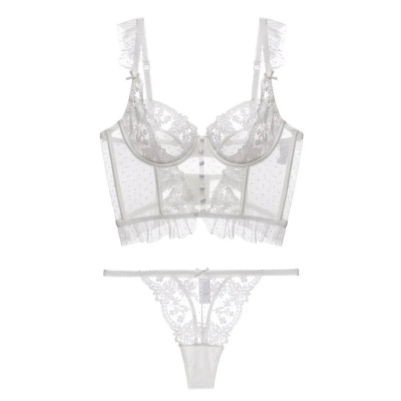 Amour — Embroidered French Lace Set #3221