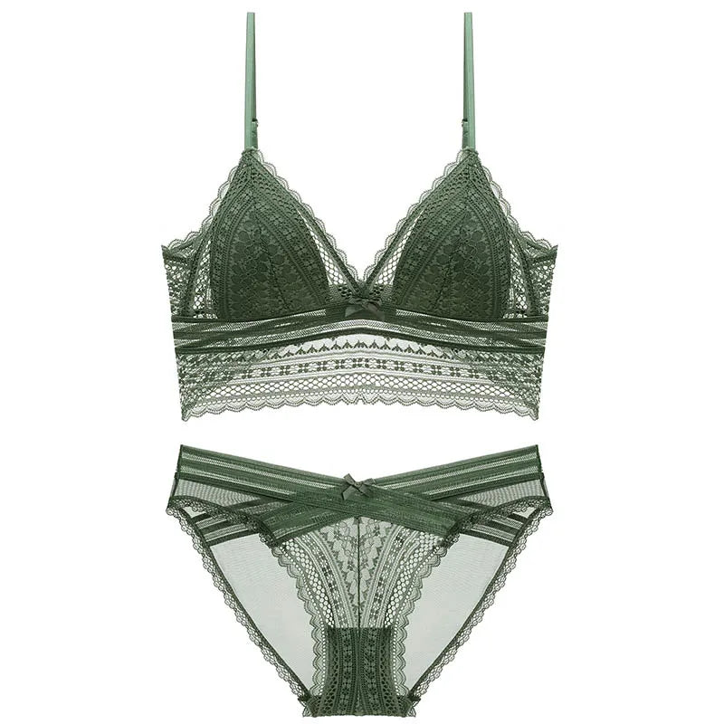 Amour — Embroidered French Lace Set #3230