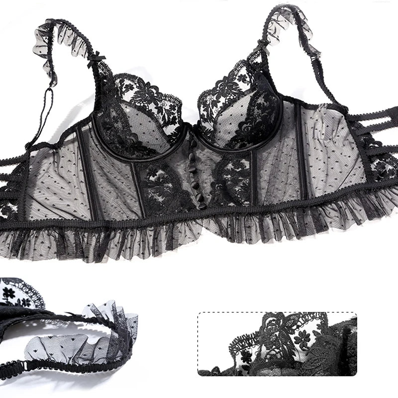 Amour — Embroidered French Lace Set #3221