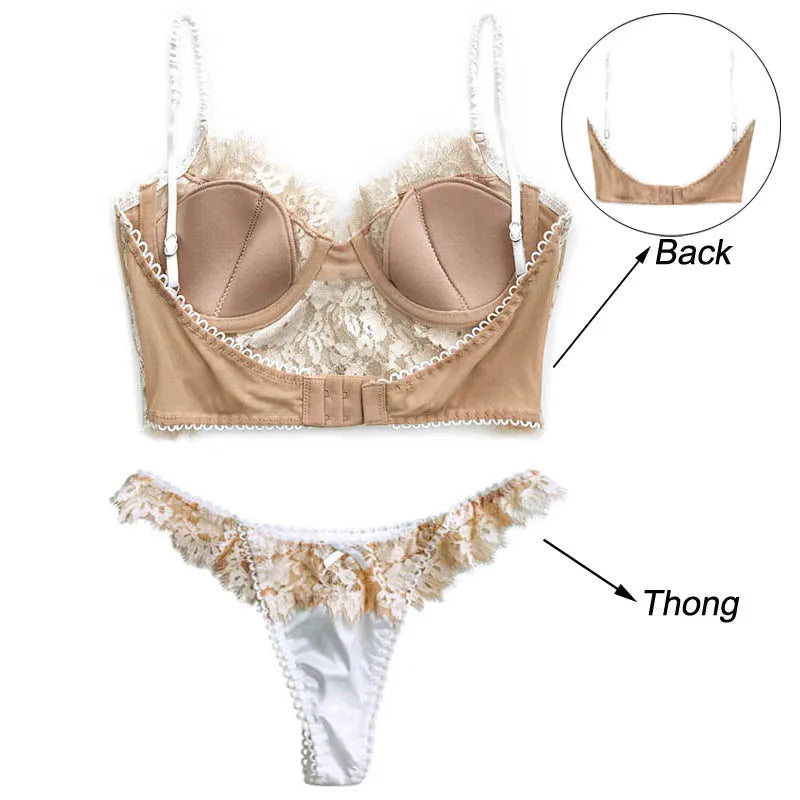 Amour — Embroidered French Lace Set #3225
