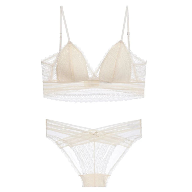 Amour — Embroidered French Lace Set #3230