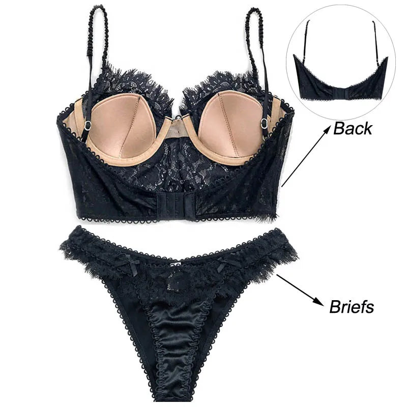 Amour — Embroidered French Lace Set #3225
