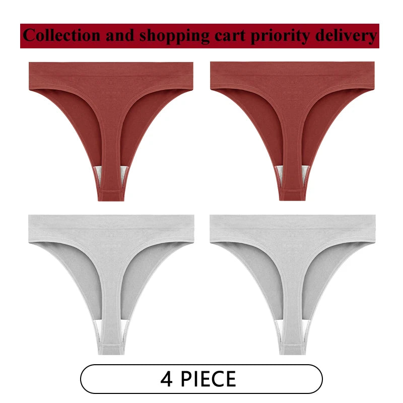Coquette — Cotton Thong with Bow #6748