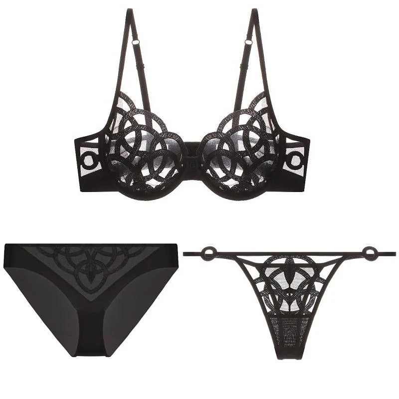 Amour — Embroidered French Lace Set #3226