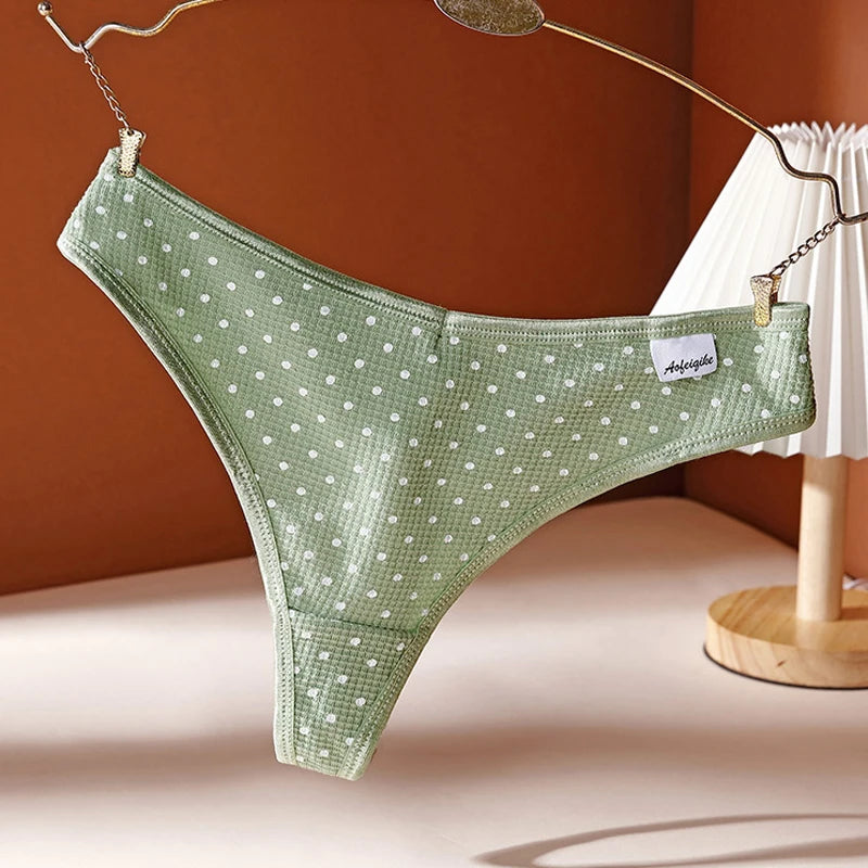 Coquette — Cotton Thong with Bow #6744