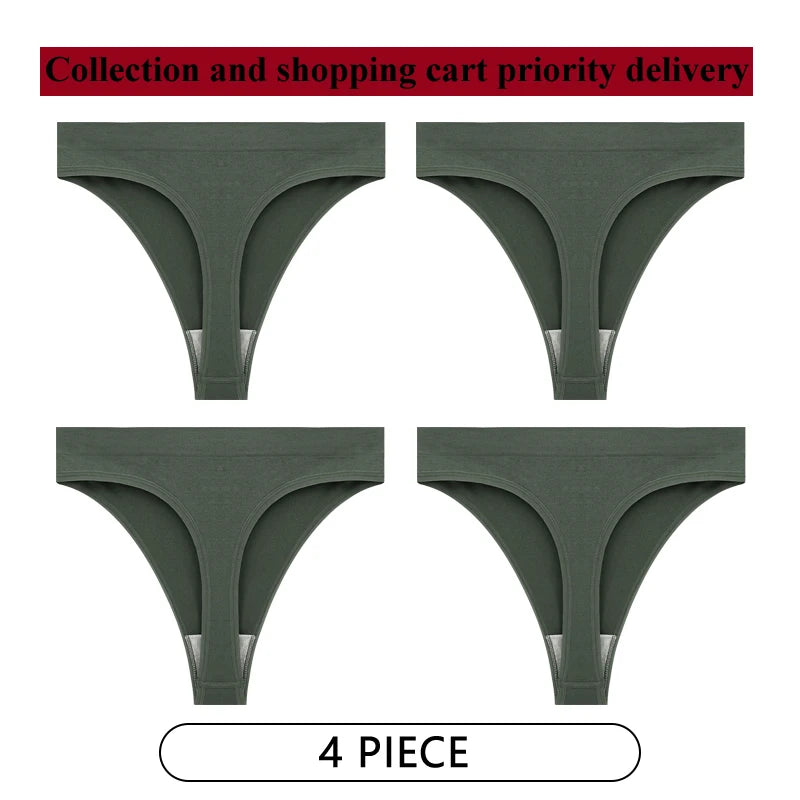 Coquette — Cotton Thong with Bow #6749