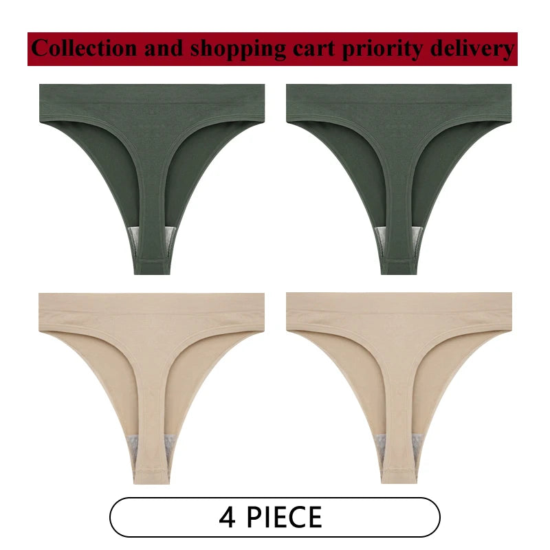 Coquette — Cotton Thong with Bow #6748