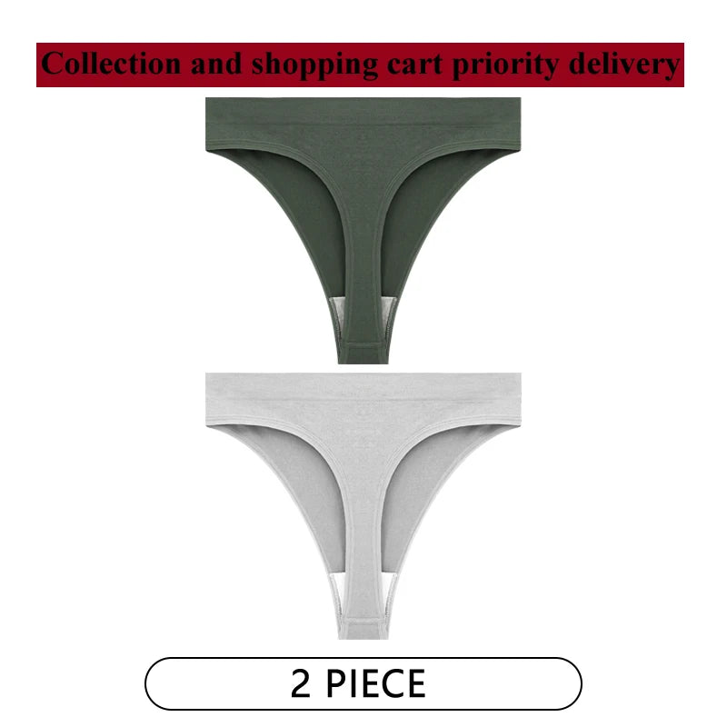 Coquette — Cotton Thong with Bow #6745