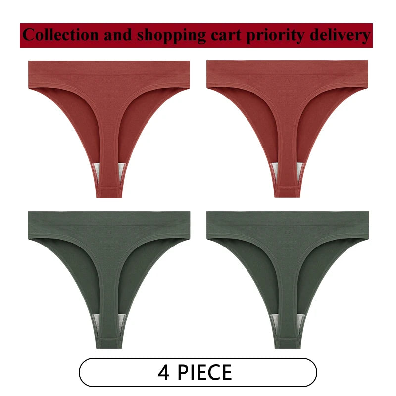 Coquette — Cotton Thong with Bow #6748