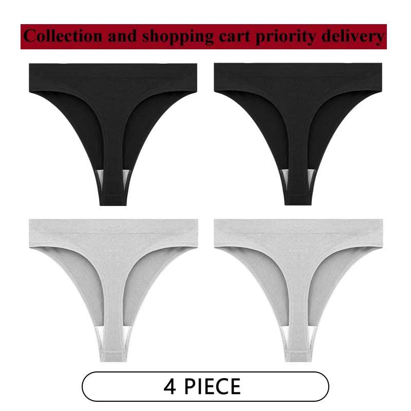Coquette — Cotton Thong with Bow #6748