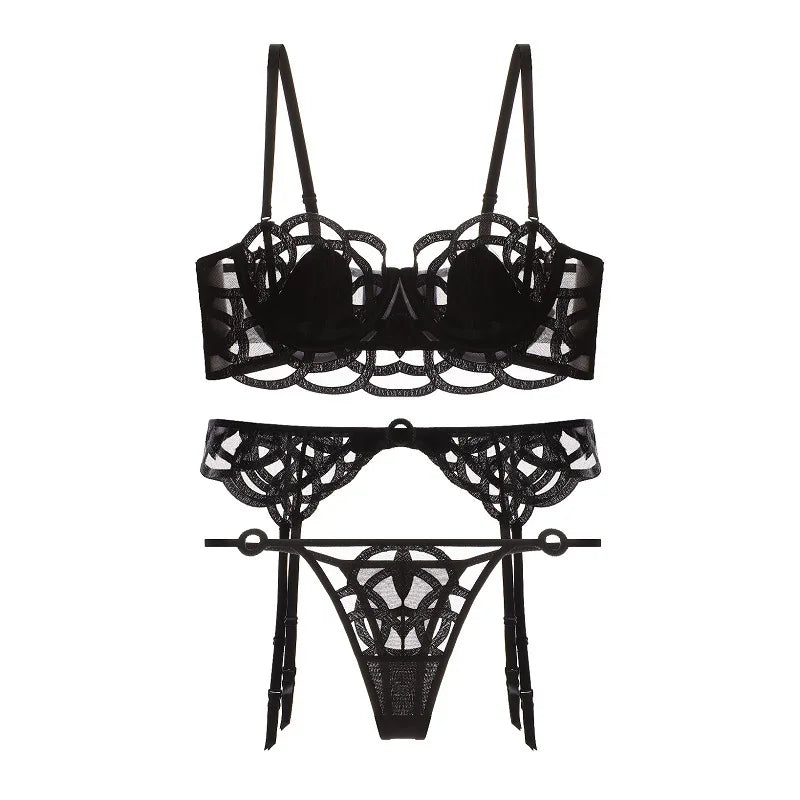 Amour — Embroidered French Lace Set #3222