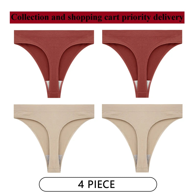 Coquette — Cotton Thong with Bow #6748