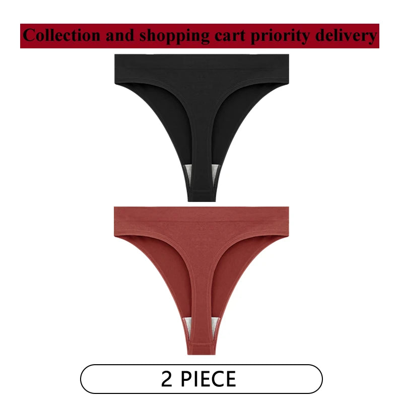 Coquette — Cotton Thong with Bow #6745