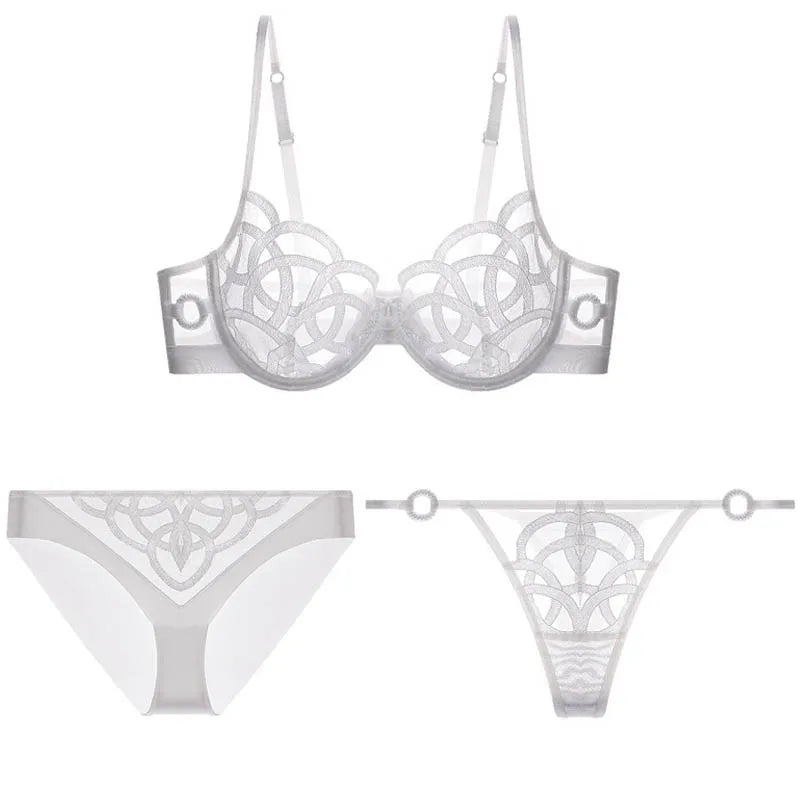Amour — Embroidered French Lace Set #3226