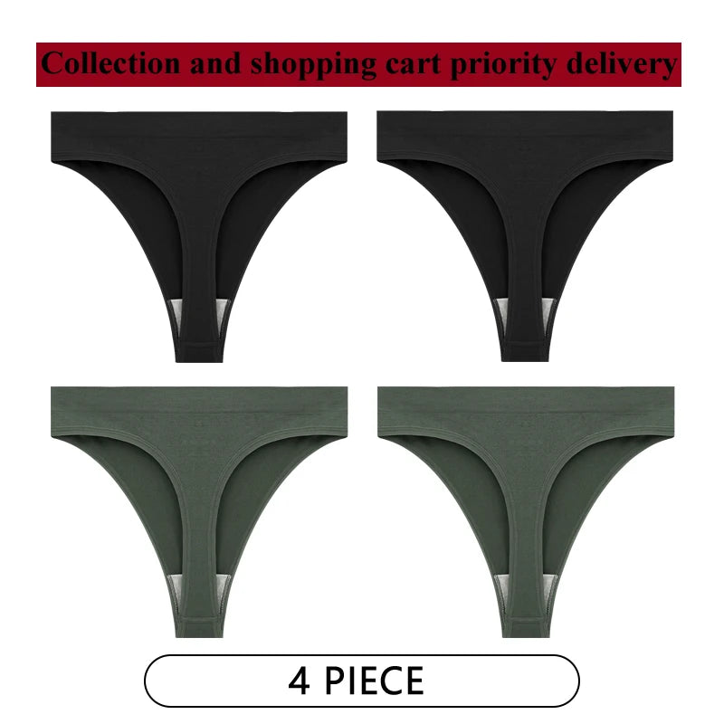 Coquette — Cotton Thong with Bow #6748