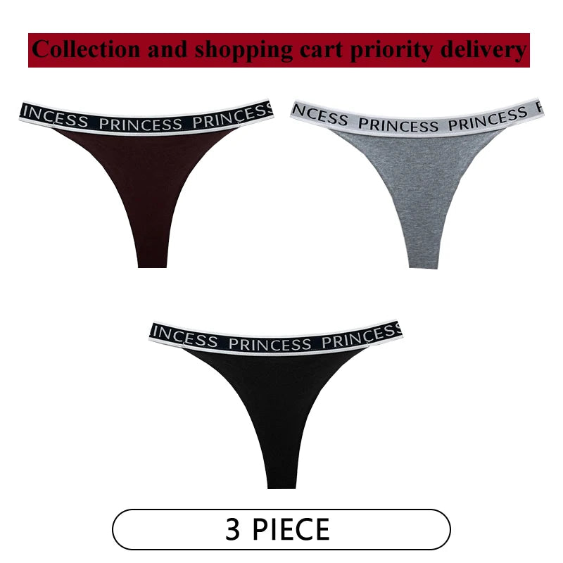 Coquette — Cotton Thong with Bow #6750