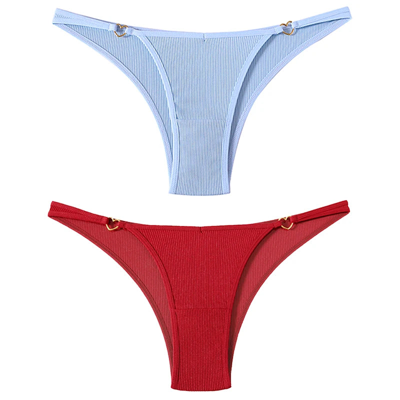 Coquette — Cotton Thong with Bow #6747