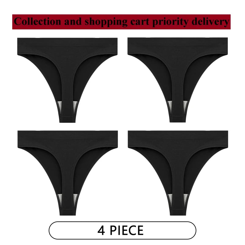 Coquette — Cotton Thong with Bow #6749
