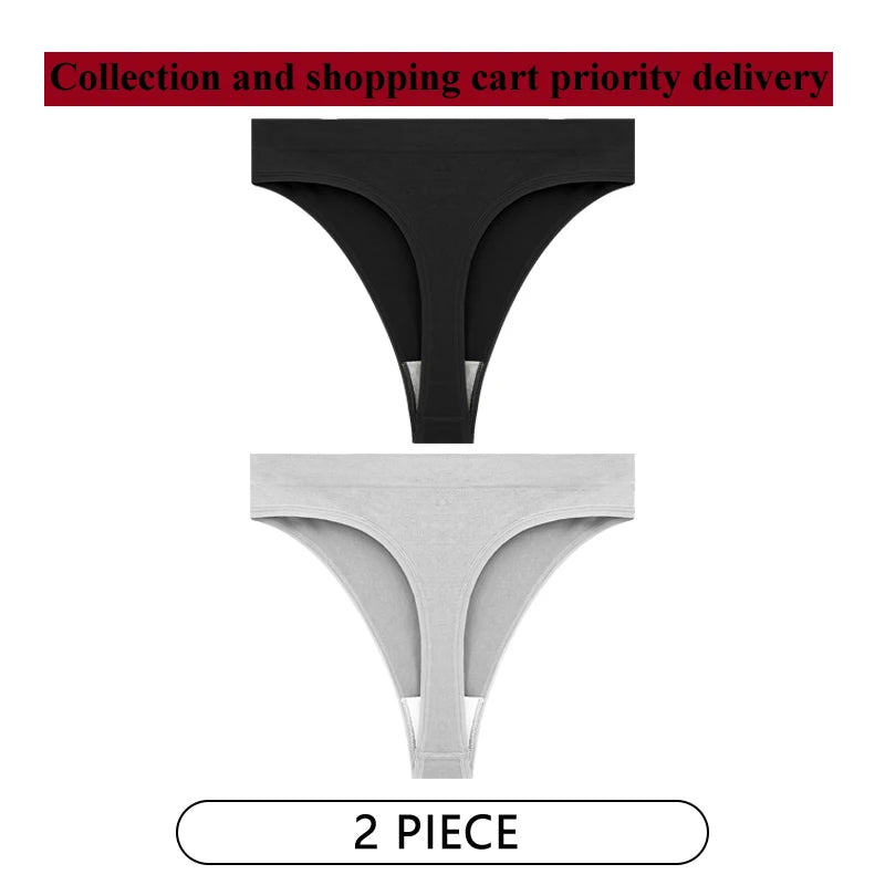 Coquette — Cotton Thong with Bow #6745