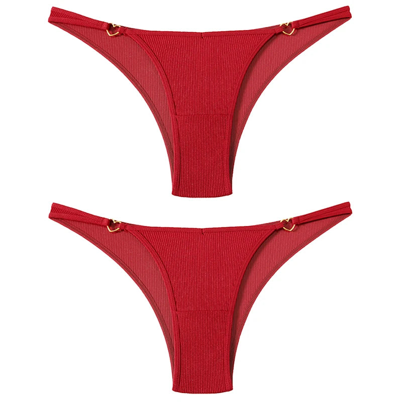 Coquette — Cotton Thong with Bow #6747